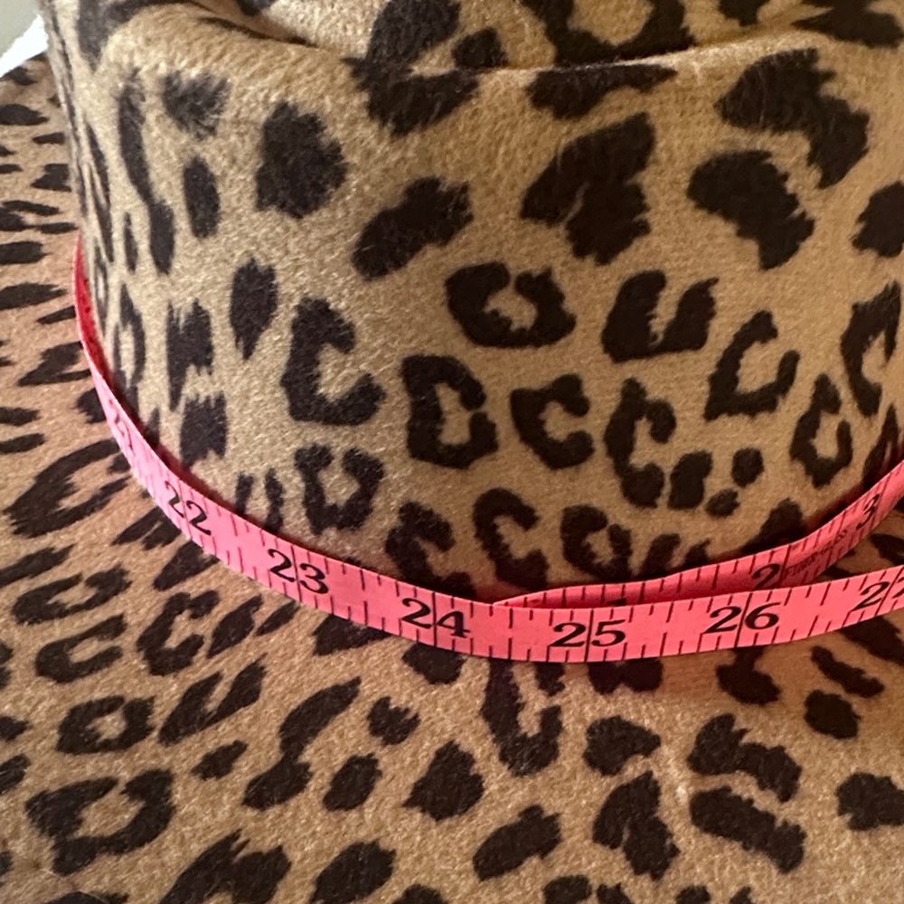 Leopard Print Wide Brim Hat - Women Accessories - Picture 8 of 8